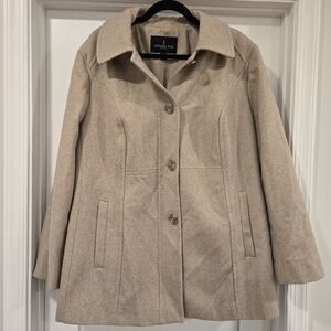 London Fog Women's Beige Pea Coat